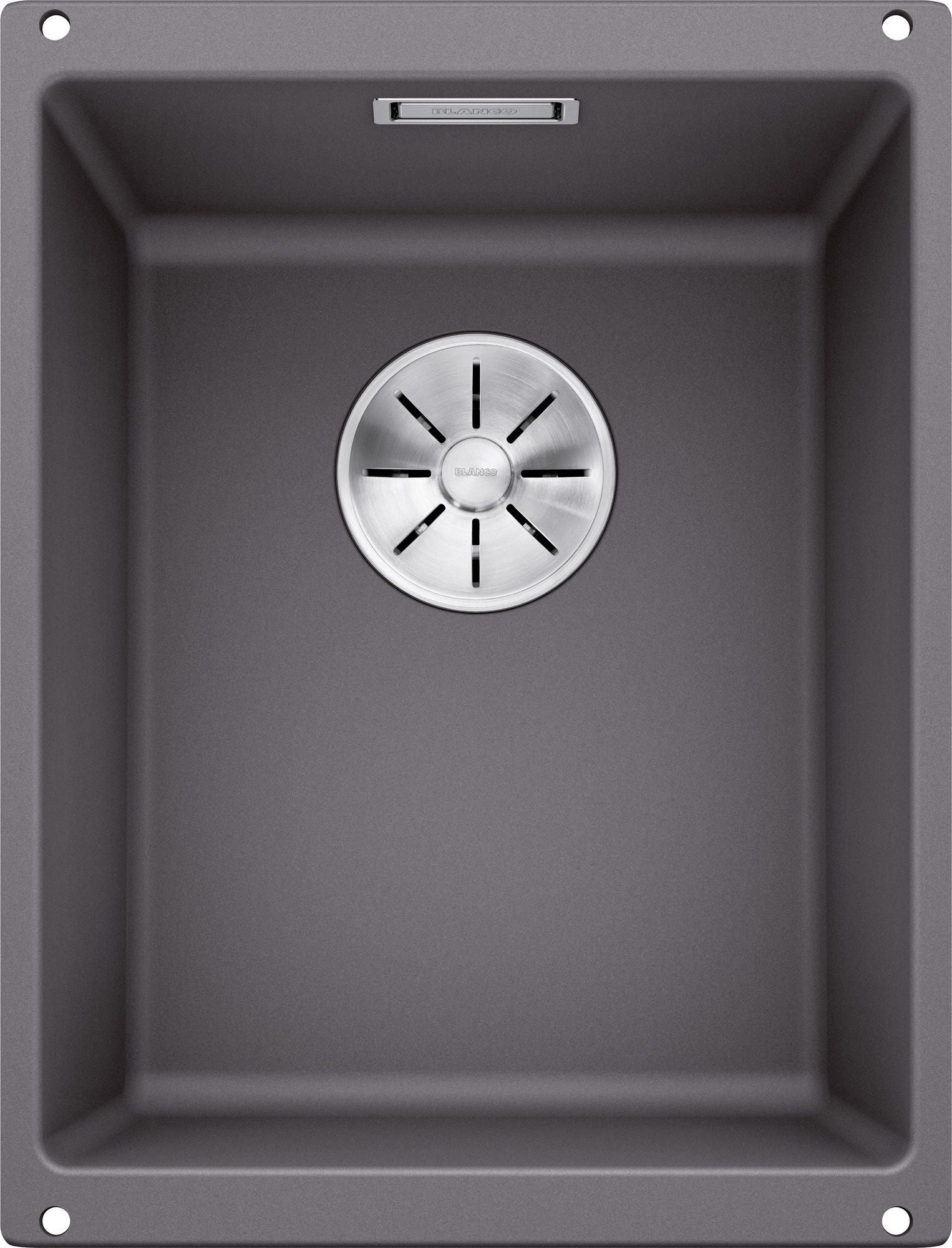 Chiuveta de bucatarie, sub blat, Subline 523407, silgranit Gri Piatra, 350 x 460 mm, Blanco